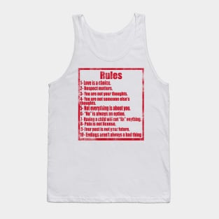 Two sided rules Tank Top